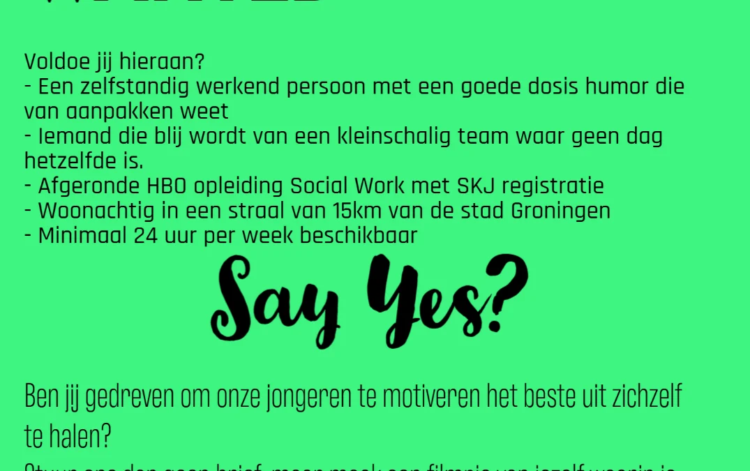 Vacature woonbegeleider